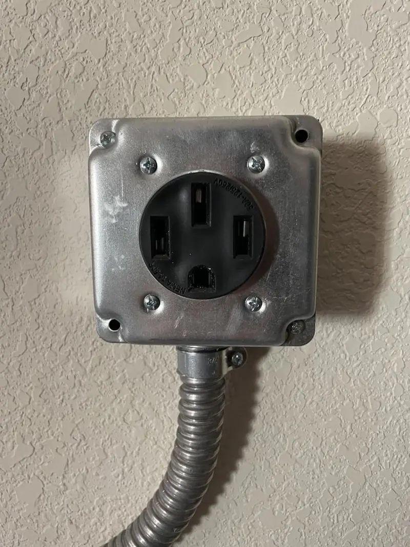 NEMA 14-50 outlet installed for Electrical Panel Upgrade in Glencoe