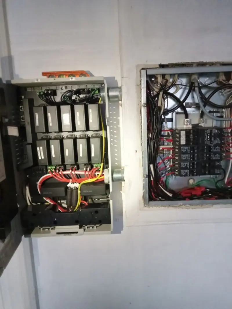 Electrical panel upgrade completed for Security Camera Wiring in Glencoe